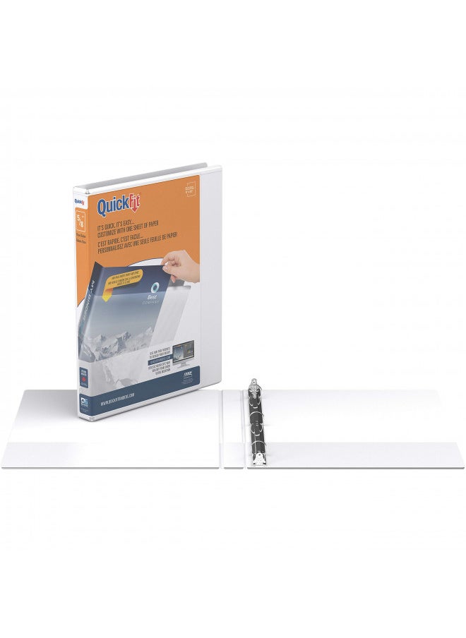 QuickFit QuickFit View Binder, 5/8 Inch, Round Ring, White (88000)  - Image 2