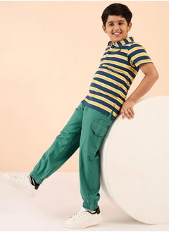 Stylo Bug Solid Drawstring Waist Cargo Joggers by Styli  - Image 1