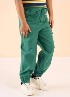 Stylo Bug Solid Drawstring Waist Cargo Joggers by Styli  - Image 4