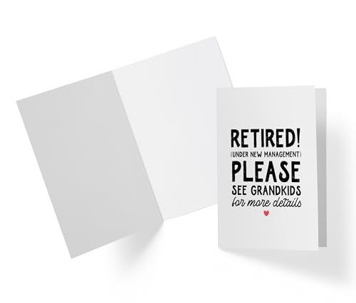 Karto Funny Retirement Card for Men Women - Large 5.5x8.5 inch Friend Coworker Retirement Cards - Grandkids - Image 3