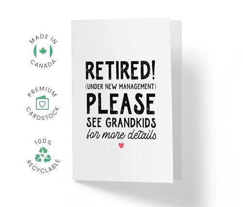 Karto Funny Retirement Card for Men Women - Large 5.5x8.5 inch Friend Coworker Retirement Cards - Grandkids - Image 2