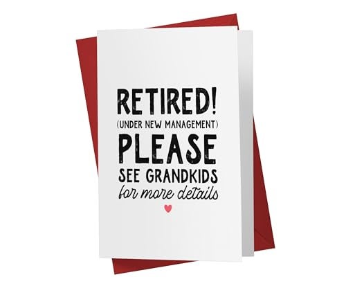 Karto Funny Retirement Card for Men Women - Large 5.5x8.5 inch Friend Coworker Retirement Cards - Grandkids - Image 1