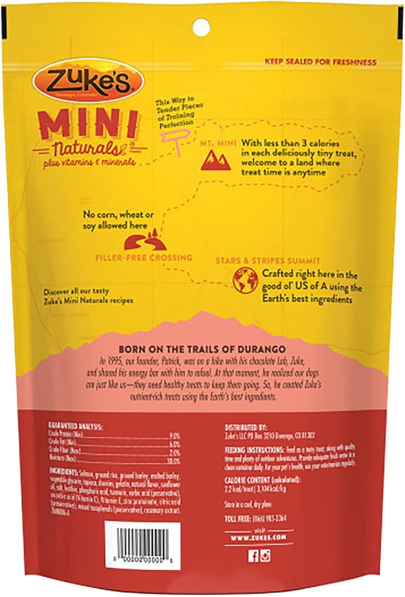 Zuke's Mini Naturals Dog Training Treats, Salmon Recipe, Soft Mini Dog Treats with Vitamins & Minerals, Made for All Breed Sizes (Salmon, 16 Ounce (Pack of 2) - Image 3
