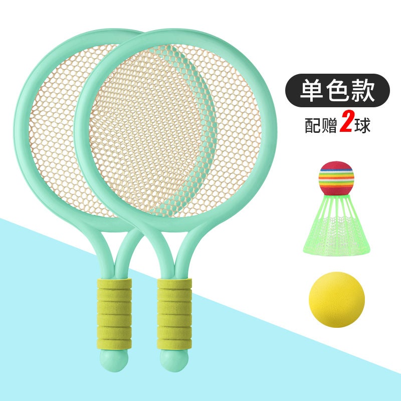 Kids Badminton Racket Set, Junior Tennis Racquet Play Toy for Ages 3-12 Purple [2 shot 2 ball] net bag packaging  - Image 2