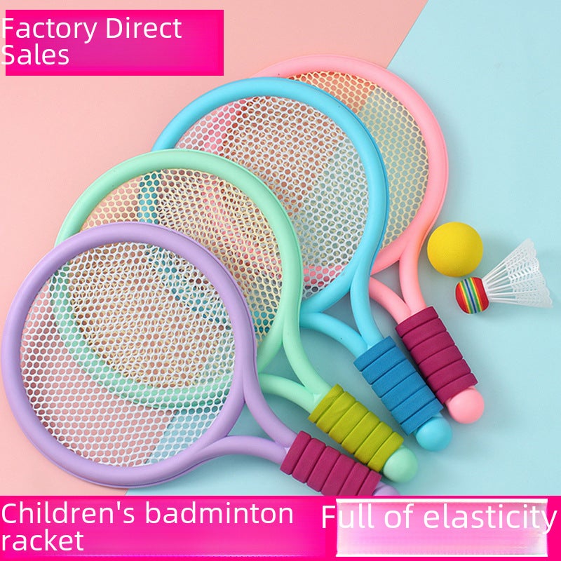 Kids Badminton Racket Set, Junior Tennis Racquet Play Toy for Ages 3-12 Purple [2 shot 2 ball] net bag packaging  - Image 5