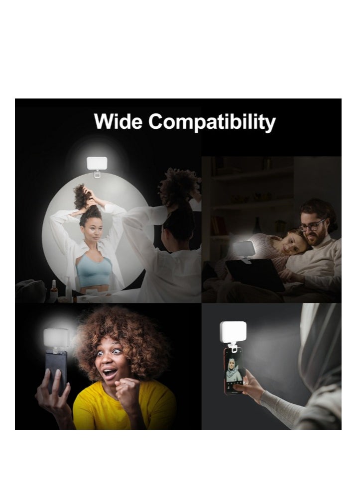 OASIS-TH - Rechargeable Selfie Light, Clip Fill Light for Phone Laptop Tablet Portable Light for Video Conference Live Streaming Zoom Call Makeup Picture - Image 1