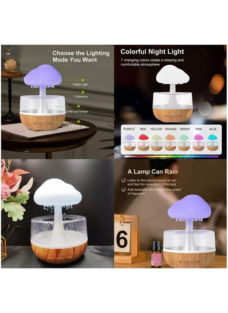 MAKS & CO. - Raining Cloud Night Light & Humidifier with Aromatherapy Diffuser, Waterfall Lamp & Relaxing Mood Light - Image 1