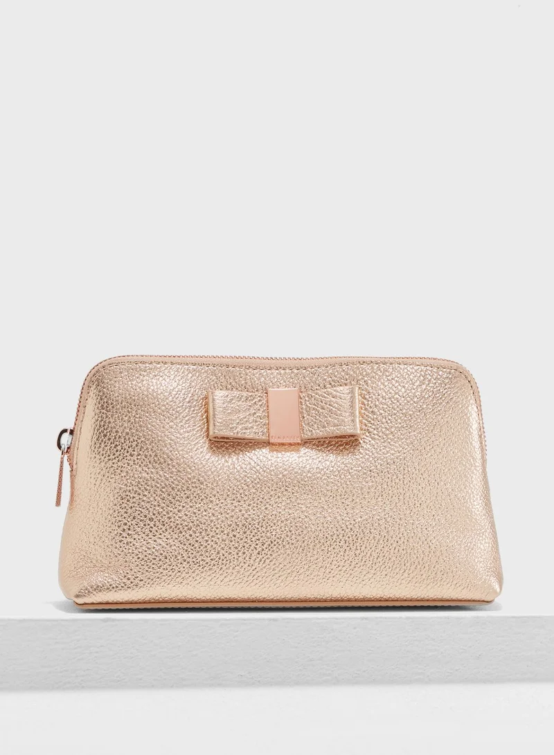 Ted Baker Dennis Bow Leather Makeup Bag