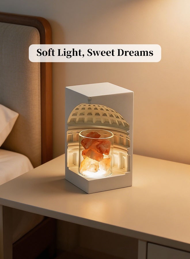 Peach Oolong Crystal Aromatherapy Diffuser Set, Pink Crystal Stone Gypsum Dome Home Fragrance Kit with Angel Figurine & Essential Oil, Decorative Room Scent Gift Set for Bedroom & Living Room - Image 5