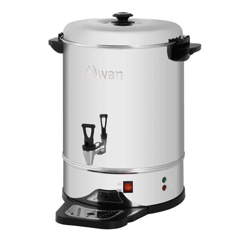 Swan SWU30LN Catering Urn with Automatic Temperature Control Drip Tray 30L 2500W Stainless Steel