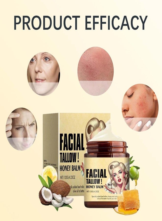 Gyonwt Whipped Beef Tallow and Honey Balm, Tallow Face Moisturizer, Beef Tallow For Skin, Grass Fed Grass Finished Face Cream, Hydrates and Nourishes the Skin - Image 5