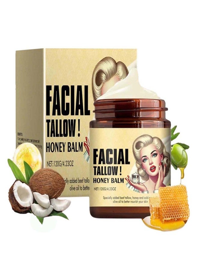 Gyonwt Whipped Beef Tallow and Honey Balm, Tallow Face Moisturizer, Beef Tallow For Skin, Grass Fed Grass Finished Face Cream, Hydrates and Nourishes the Skin - Image 1
