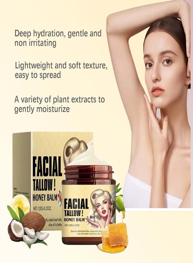 Gyonwt Whipped Beef Tallow and Honey Balm, Tallow Face Moisturizer, Beef Tallow For Skin, Grass Fed Grass Finished Face Cream, Hydrates and Nourishes the Skin - Image 3