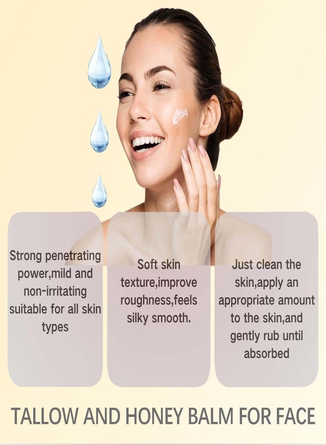 Gyonwt Whipped Beef Tallow and Honey Balm, Tallow Face Moisturizer, Beef Tallow For Skin, Grass Fed Grass Finished Face Cream, Hydrates and Nourishes the Skin - Image 4