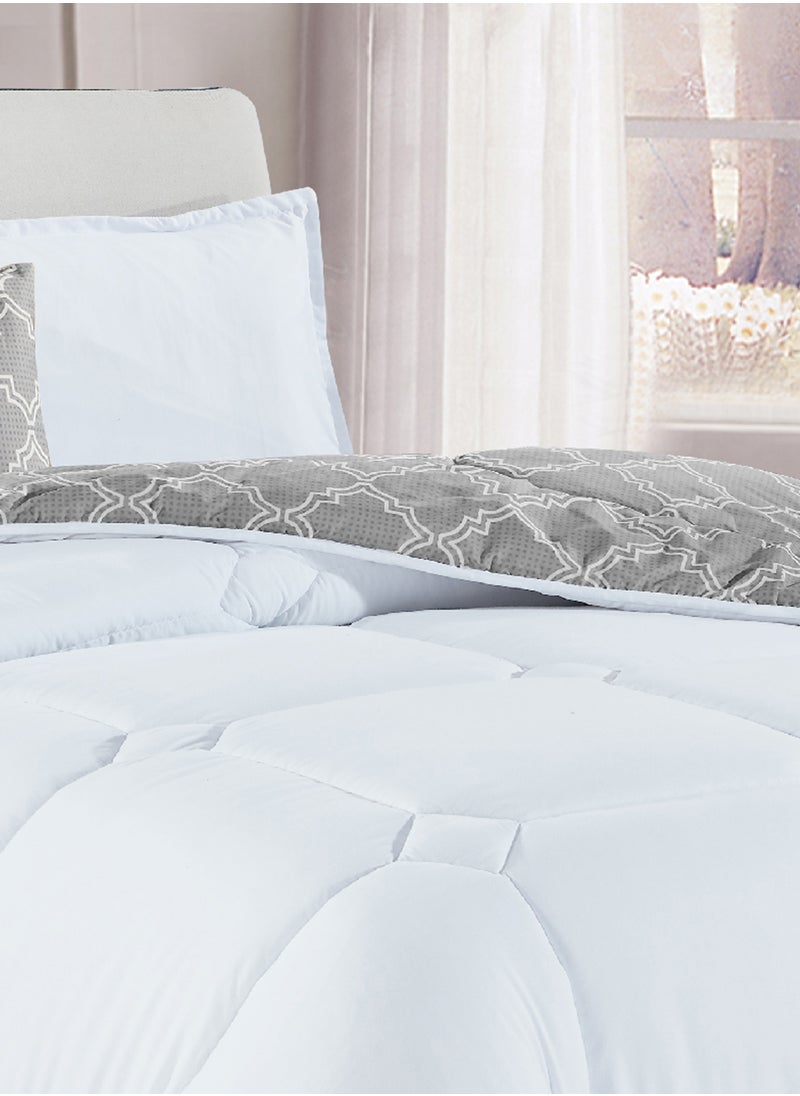 Moon - Bed In A Bag Medium Filling King Size Comforter Set, 10 Pcs Floral Bedding Set Size 220 X 240 Cm with Comforter, Quilted Bed Skirt, Pillowcases, Cushion & Bedroom Slipper, Multicolor - Image 1