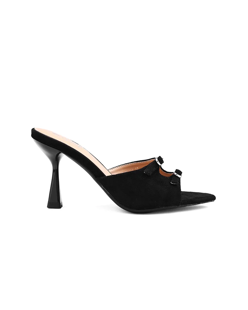 كابلي Womens dual buckled straps heeled sandals