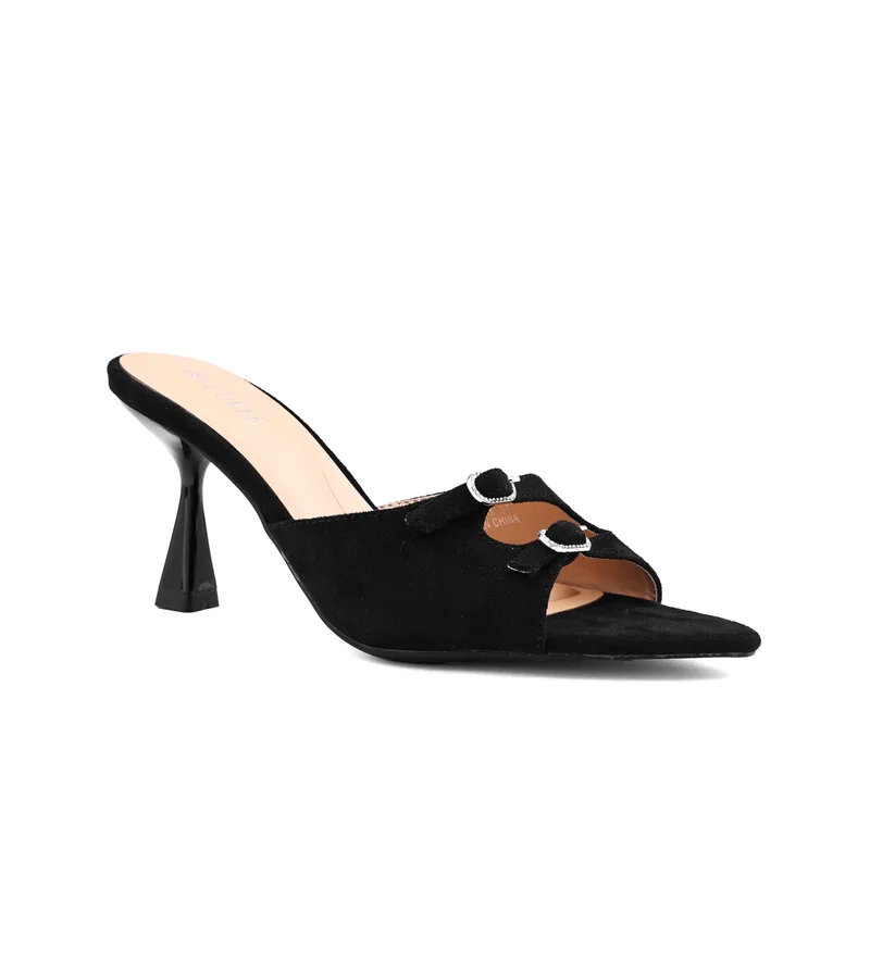 كابلي Womens dual buckled straps heeled sandals