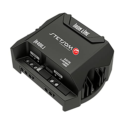Stetsom IR 400.1 2 Ohms Compact Digital Mono Amplifier, Iron LINE, 400 Watts RMS 400x1, 2Ω Stable, Monoblock Digital Car Audio Amp TS, Full-Range Sound Quality, Crossover - Image 3