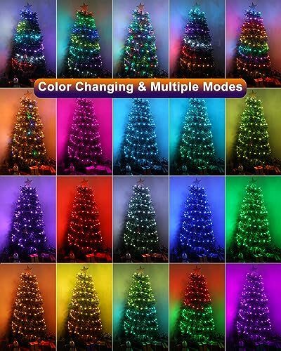 BrizLabs Color Changing Fairy Lights, 66ft 200 LED Rainbow Christmas Fairy Lights with Remote, RGB Xmas Tree Light with Timer, Dimmable Twinkle Light Music Sync for Indoor Xmas Halloween Easter Party - Image 4