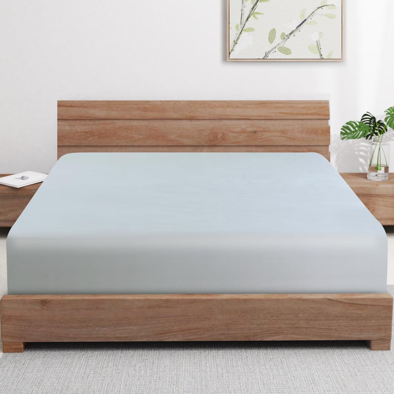 Zaizaihome 2 Pack Bamboo Viscose Cooling Fitted Sheet Twin Size Only  400 Thread Count  16"" Deep Pocket Cooling Bottom Sheets for Hot Sleeper  Silky Soft Breathable (Twin  Gray  - Image 1