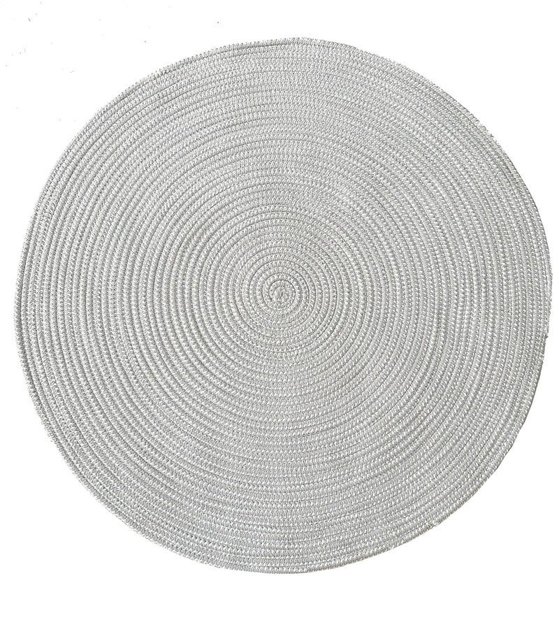 HUAHOO Hand Woven Round Area Rugs Living Room Bedroom Study Computer Chair Cushion Base Mat Round Carpet Lifts Basket Swivel Chair Pad Coffee Table Rug(2' Round, Gray) - Image 1