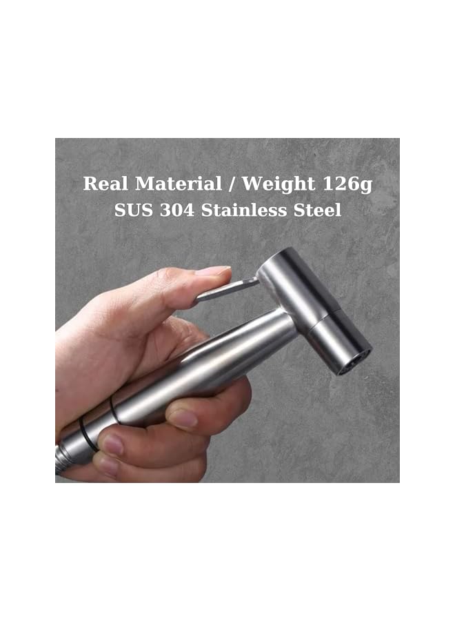 The Bros Premium Stainless Steel Bidet Sprayer for Toilet With 1.5 Meter Stainless Steel Hose, Easy 5-Minute Installation, Powerful Water Pressure (Full Shattaf Set) - Image 5