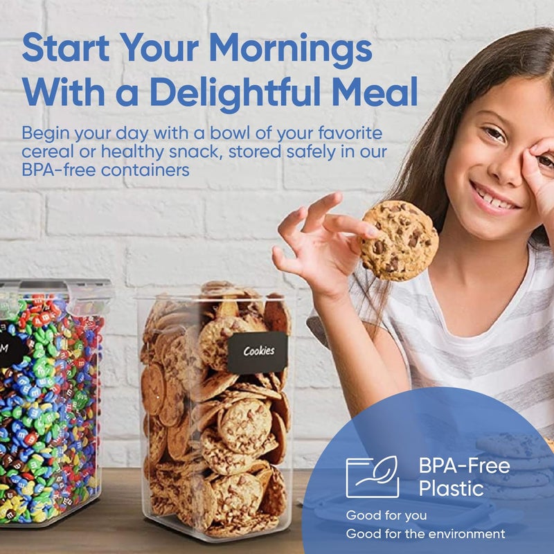 Chef's Path Airtight Food Storage Containers with Lids for Kitchen & Pantry Organization - Set of 12/2L Each - Must Haves for Flour, Sugar & Dry Food Storage - BPA Free Plastic Canisters with Accessories - Image 5