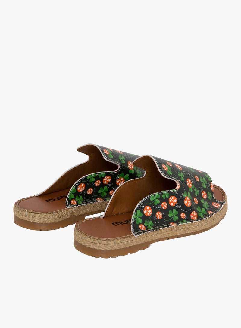 Mumka Ladybugs Hello Black Sandals - Image 5