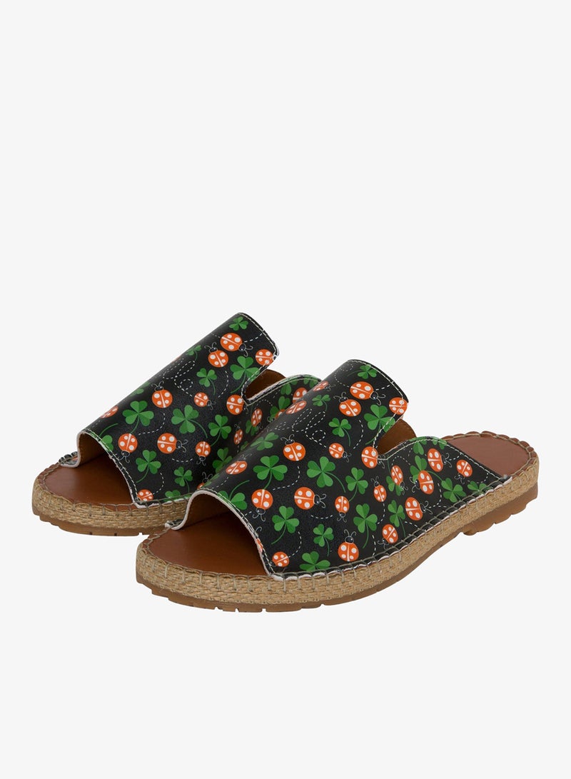 Mumka Ladybugs Hello Black Sandals - Image 4