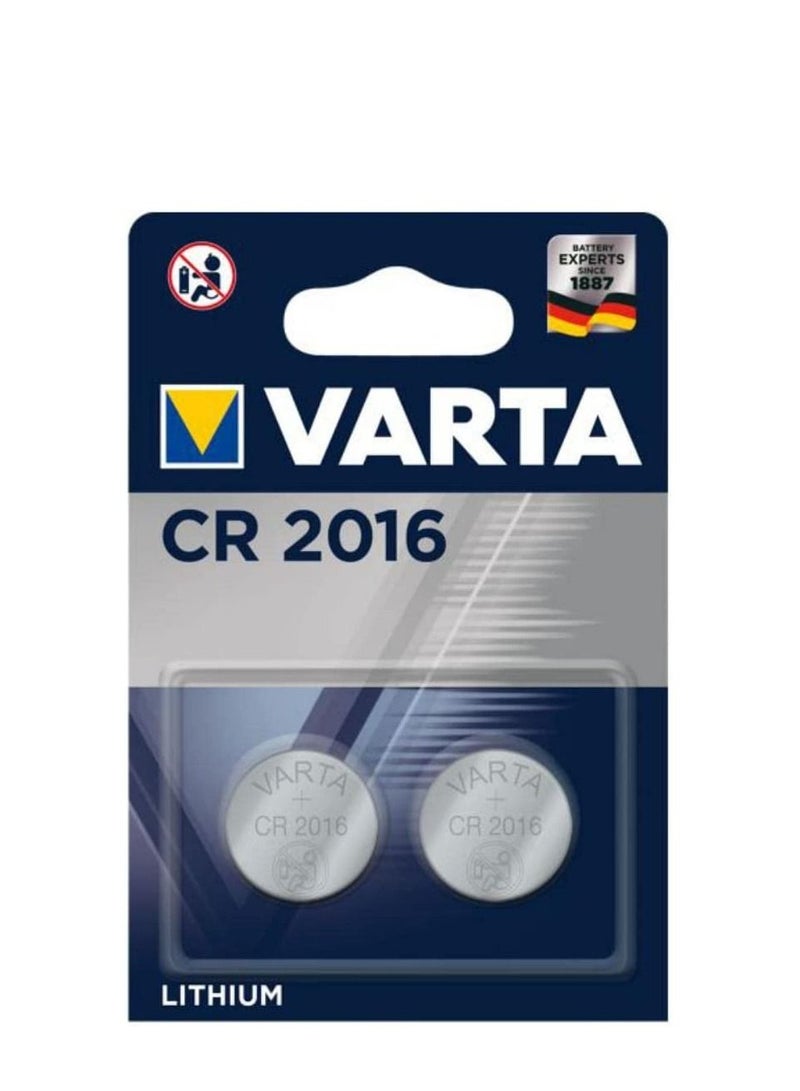 VARTA Varta Lithium CR 2016 Battery Button Cel 3 Volt Value Pack of 2 