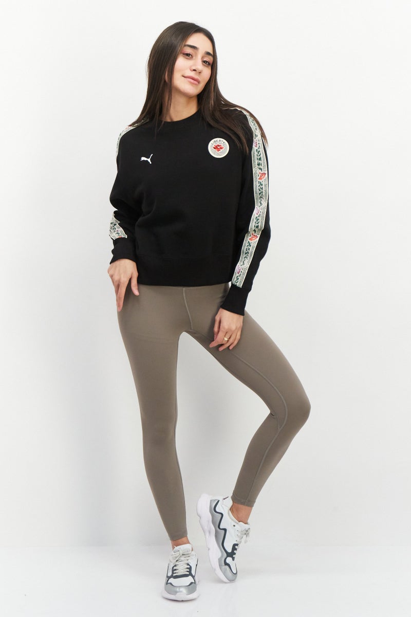 PUMA Women Sportwear Fit Long Sleeve Training Sweatshirt, Black  - Image 3