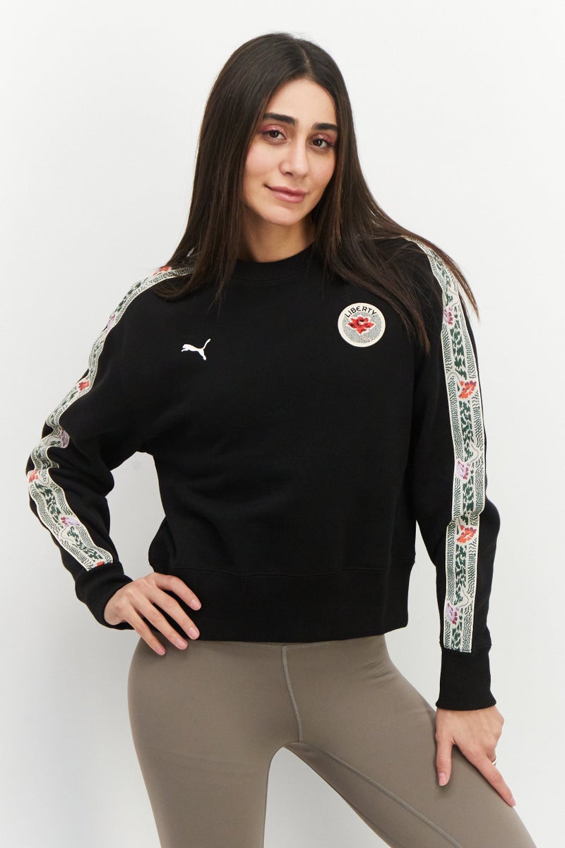 PUMA Women Sportwear Fit Long Sleeve Training Sweatshirt, Black  - Image 1