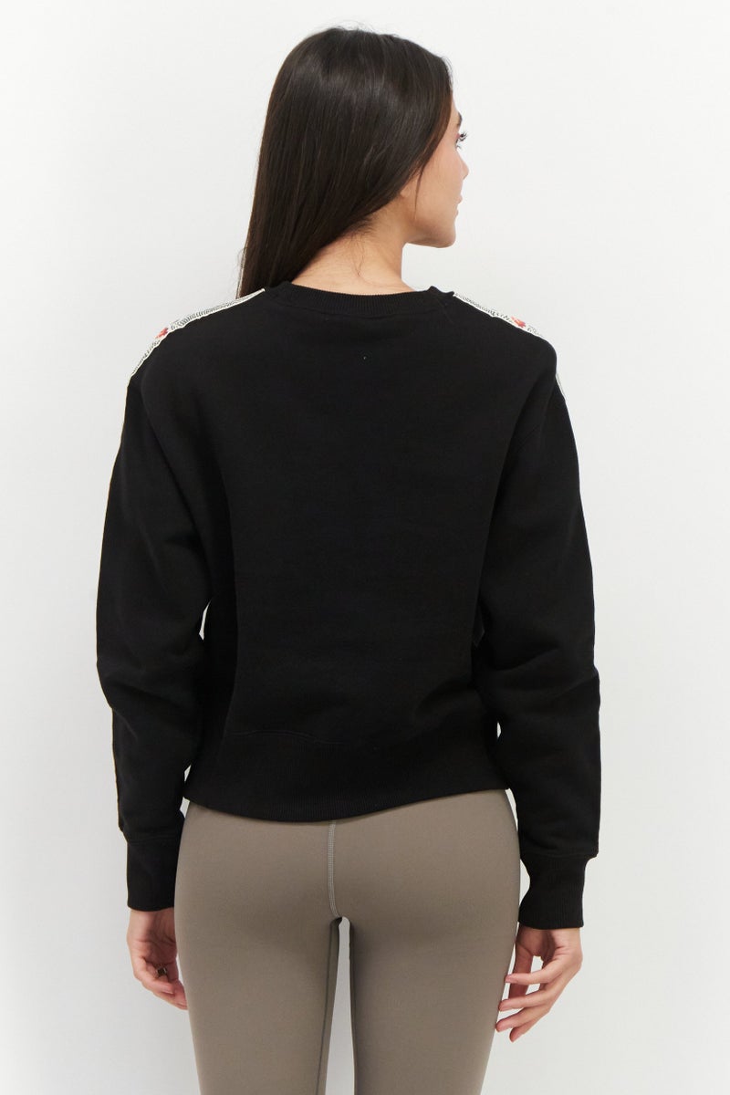 PUMA Women Sportwear Fit Long Sleeve Training Sweatshirt, Black  - Image 2