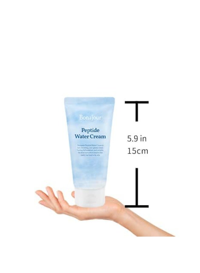 BONAJOUR] Vegan Peptide Hyaluronic Acid Moisturizing Cream for oily skin & sensitive skin (Lightweight face moisturizer), Best Anti Aging & Wrinkle, Repair, Brightening Care Lotion 3.38 Fl. oz - Image 2