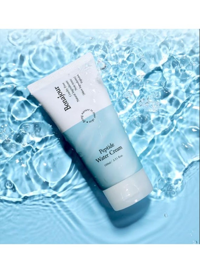 BONAJOUR] Vegan Peptide Hyaluronic Acid Moisturizing Cream for oily skin & sensitive skin (Lightweight face moisturizer), Best Anti Aging & Wrinkle, Repair, Brightening Care Lotion 3.38 Fl. oz - Image 5
