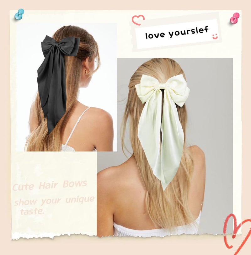 Tobeffect Hair Ribbon Clips with Long Tails - 8 PCS Cute Vintage Accessories for Women and Girls - Image 4