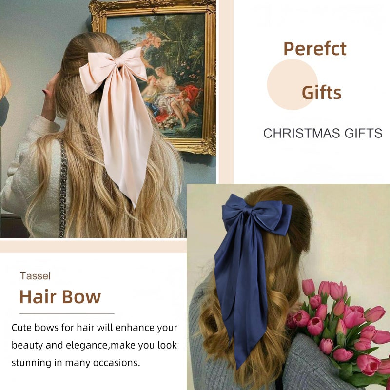 Tobeffect Hair Ribbon Clips with Long Tails - 8 PCS Cute Vintage Accessories for Women and Girls - Image 3