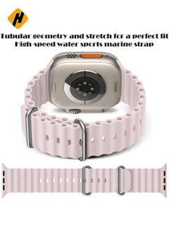 HuHa Sport New Silicone Band Compatible with Apple Watch Ultra Ocean 42/44/45/49mm Strap for iWatch Series Ultra 8 7 6 5 SE  - Image 2