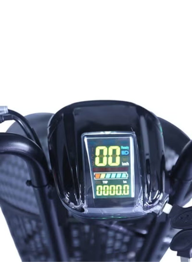 EGG PRO Electric Kick scooter black for Adults with Front Basket, Double Seats, Max Speed 40 KM/H Range 25-40 KM, 10-inch Wheels - Image 5