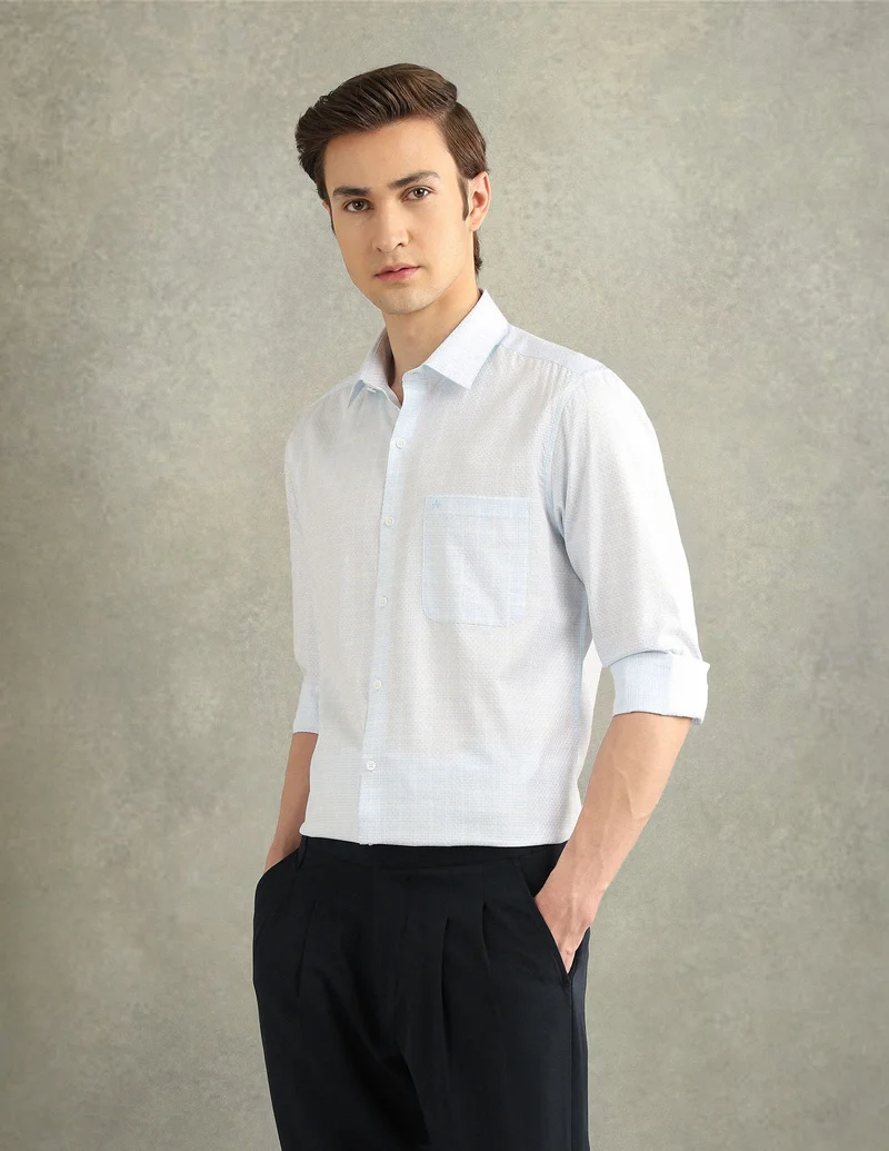 Arrow Light Blue Pure Cotton Italian Elegance Shirt for Men | Best Price UAE
