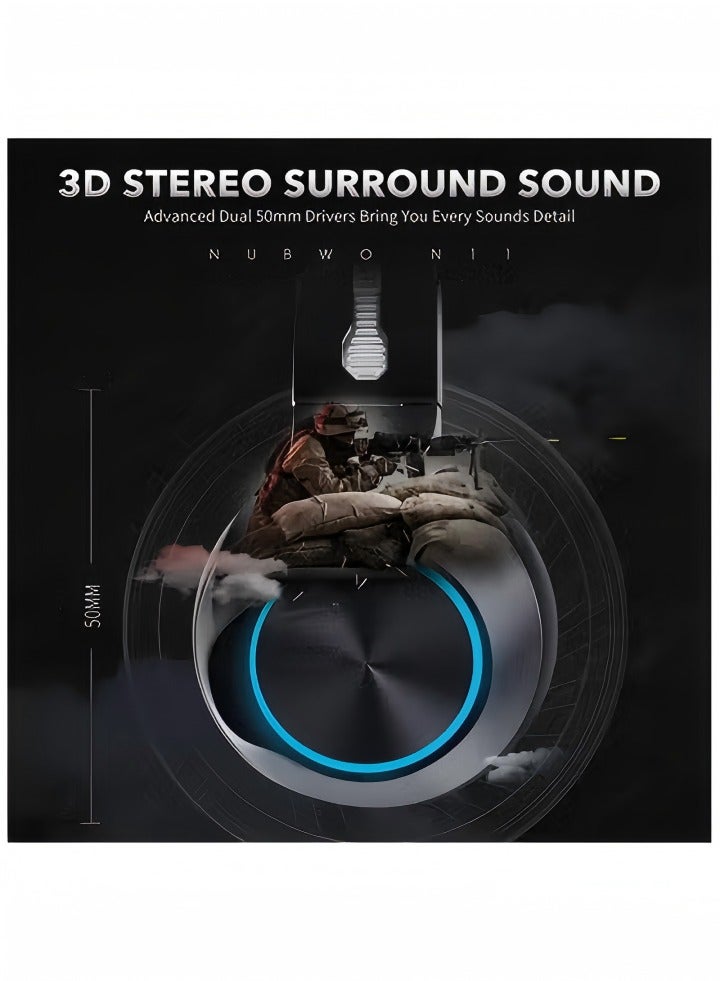 Wired Over-Ear Gaming Stereo Headphones With Mic, Gaming Headset,Over-Head Stereo Headband Noise Isolating Over Ear Headphone,Game Headset with Microphone Volume Control,Compatible with Laptop,PS4 - Image 4