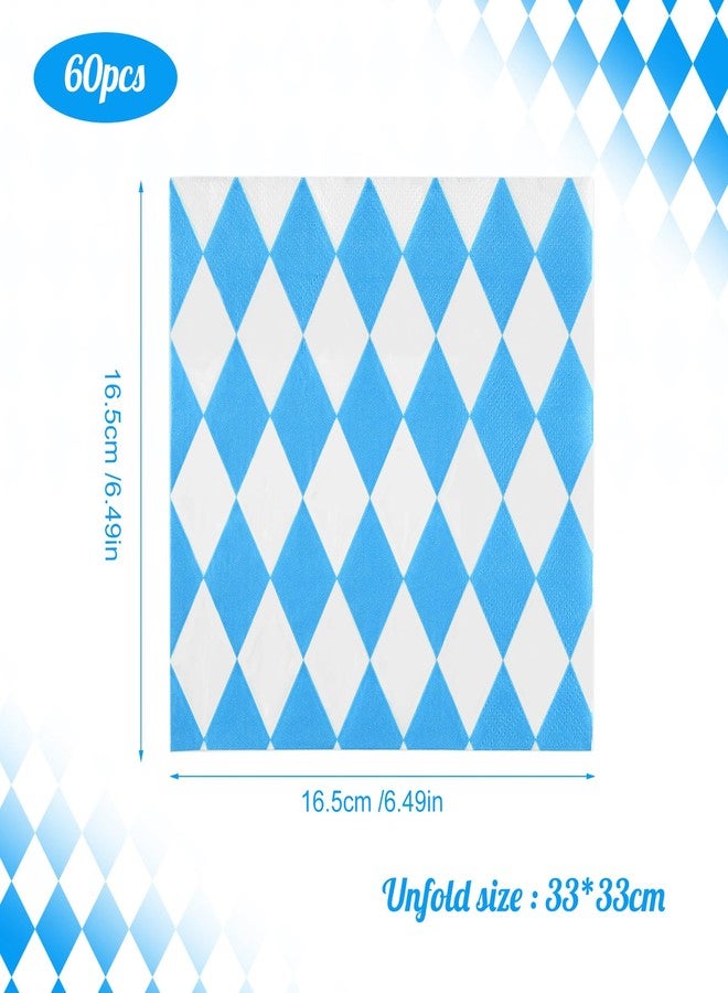 ASTARON أستارون 60 قطعة من مناديل بافاريا لتزيين حفلة أكتوبر - 33x33 سم ورق قابل للتصرف لتزيين طاولات خيام البيرة في ميونيخ - مستلزمات مهرجان البيرة الألماني - Image 2