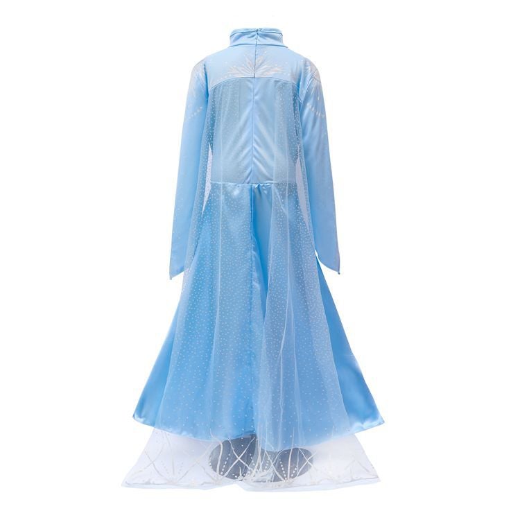 Children'S Clothing Aina Princess Dress Frozen 2 Aisha Printed Children'S Holiday Fake Two-Piece Dress Costume - Image 4