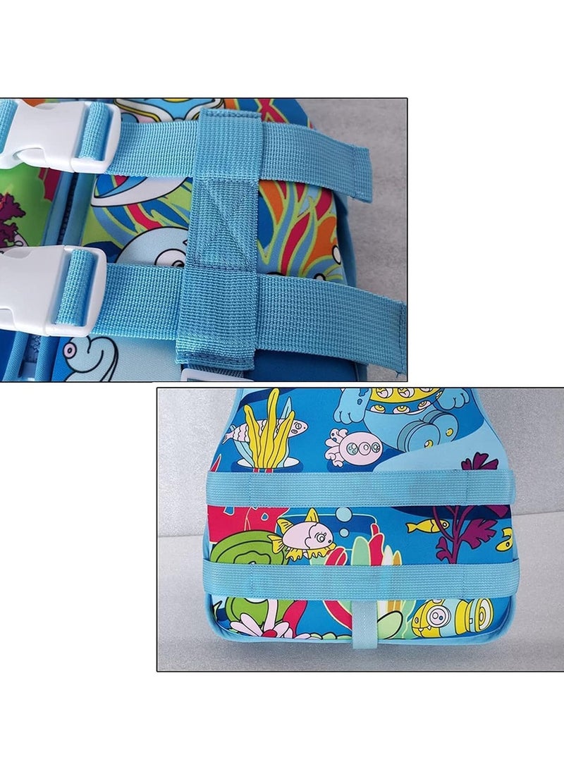 ريبنيو سترة سباحة للأطفال، سترة سباحة للأطفال الصغار للأولاد والبنات، سترة سباحة للأطفال من عمر 2 إلى 4 سنوات للسباحة على الشاطئ/حمام السباحة - أزرق. - Image 5