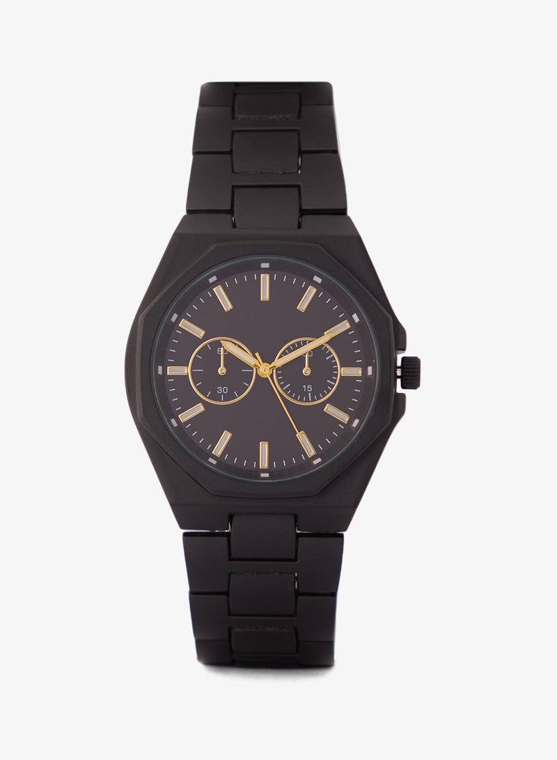 روبرت وود ساعة يد معدنية بعقارب - Image 1