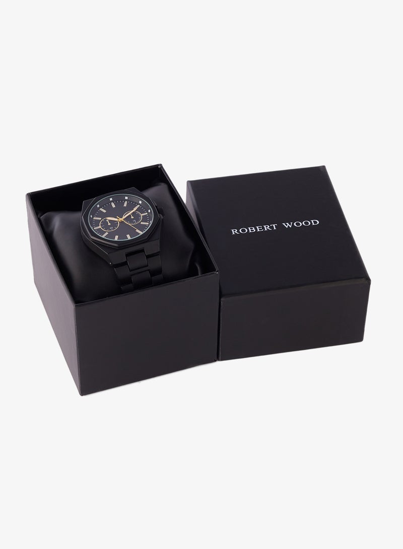 روبرت وود ساعة يد معدنية بعقارب - Image 5