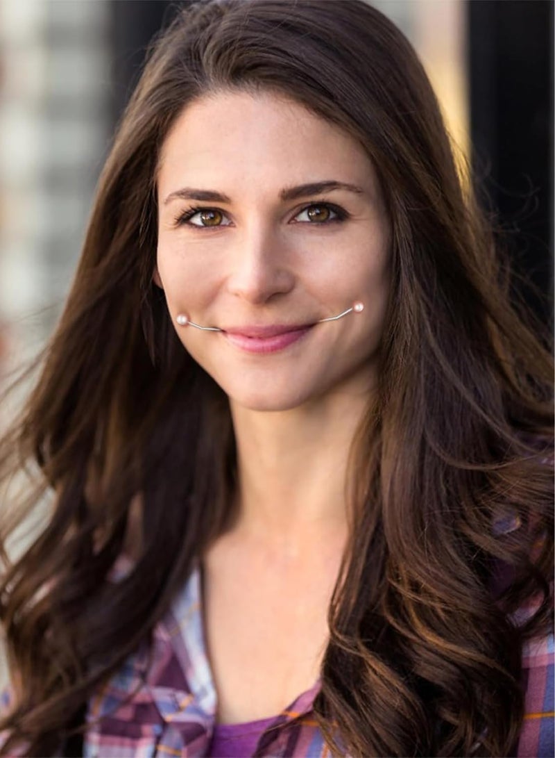 إستيل زوجان من صانع الدمل للخدود، مدرب غمازات الوجه لخلق ابتسامة ساحرة، أداة ممتازة من الفولاذ المقاوم للصدأ للدمامل الطبيعية، تدريب سهل على التعبير عن الوجه، أحمر فاتح - Image 2