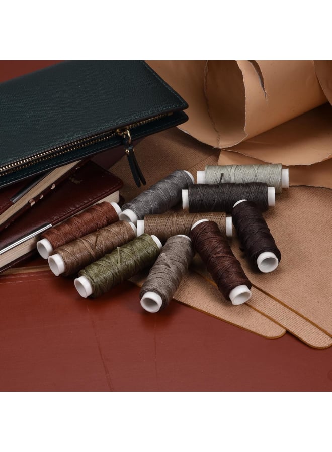 10 Rolls Wax-coated Polyester Threads 13 Yards 1mm Dia Leather Sewing Thread Cord - Image 3