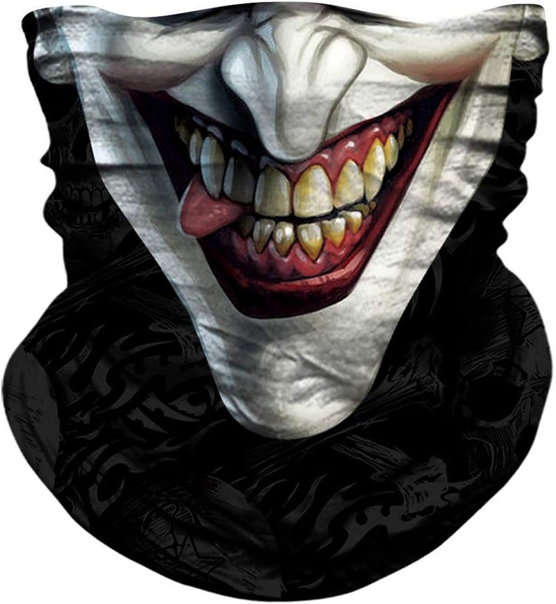 JOEYOUNG Skull Face Mask UV Sun Dust Neck Gaiter Bandana Headwear Motorcycle - Image 1