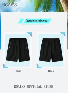 Men's Slant Pockets Drawstring Waist Swimming Trunks Beachwear Beach Five Point Casual Pants Sports Running Boxer Swim Shorts Swimsuit Summer Pure Black - pzsku/ZE8F88C08E9B4BABDE72FZ/45/_/1661759074/d6fe451b-fece-4638-a8c3-8e2a2935a75a